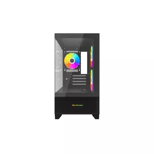 MaxGreen 350 Mid-Tower M-ATX Desktop Gaming Case - 1