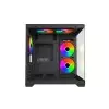 MaxGreen E275-S02 ARGB Mid-Tower M-ATX Black Gaming Case With 5x ARGB Fan-1