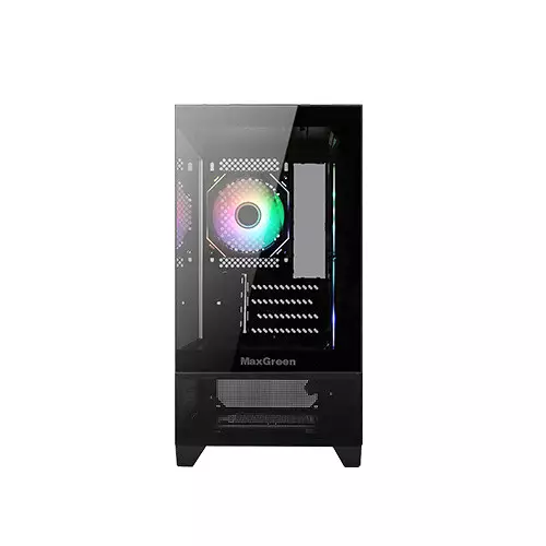 MaxGreen PS195-15 Mid-Tower ATX Gaming Case With 4x ARGB Fan - 1
