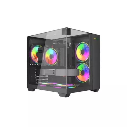 MaxGreen S275-33 Mid-Tower M-ATX Gaming Computer Black Case