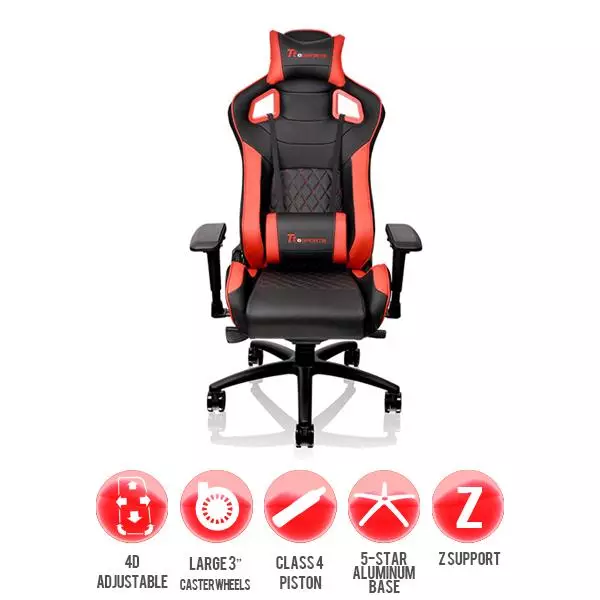 Thermaltake GT FIT 100 Professional Red Gaming chair #GC-GTF-BRMFDL-01-gallery-1