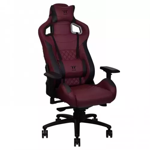 Thermaltake X-Fit Real Leather Burgundy-Red Gaming Chair-gallery-1