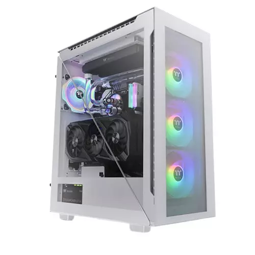 Thermaltake Divider 500 TG Snow ARGB Mid Tower Desktop Casing - 1
