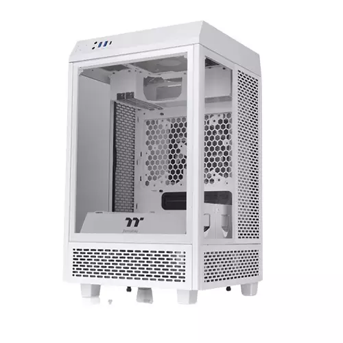 Thermaltake Tower 100 mini Snow Black Edition Tempered Glass Tower Computer Casing-gallery-1