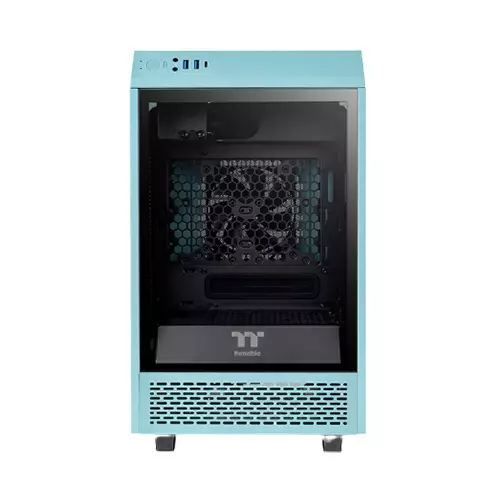 Thermaltake Tower 100 Turquoise Edition Tempered Glass Mini Tower Computer Casing - 2