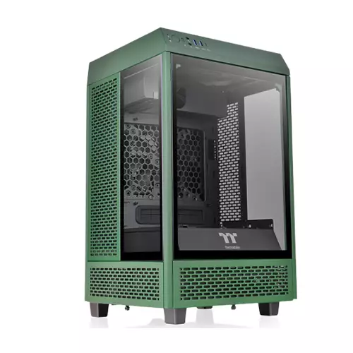 THERMALTAKE TOWER 100 Racing Green EDITION TEMPERED GLASS MINI TOWER COMPUTER CASING - 1