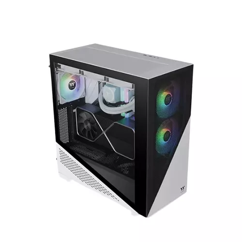 THERMALTAKE DIVIDER ARGB 370 TG SNOW MID TOWER COMPUTER CASE - 2