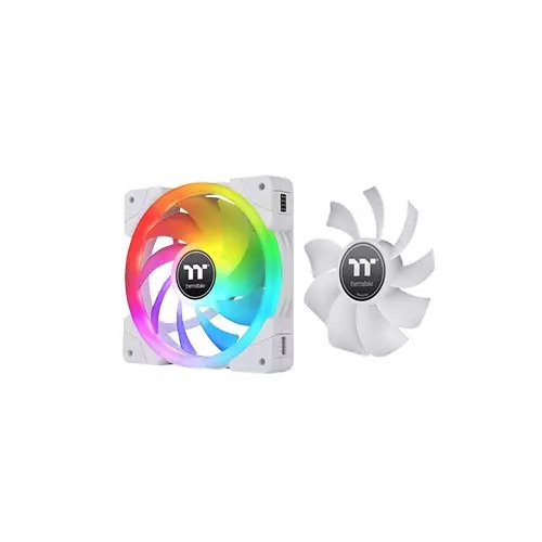 Thermaltake SWAFAN EX12 RGB 3-Fan Pack PC Cooling TT Premium Edition Snow White Fan - 1