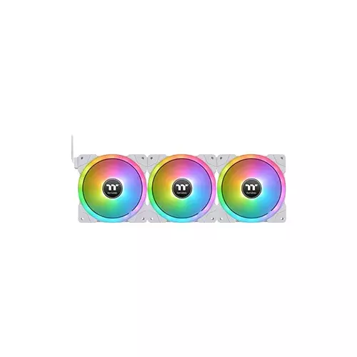 Thermaltake SWAFAN EX12 RGB 3-Fan Pack PC Cooling TT Premium Edition Snow White Fan - 3