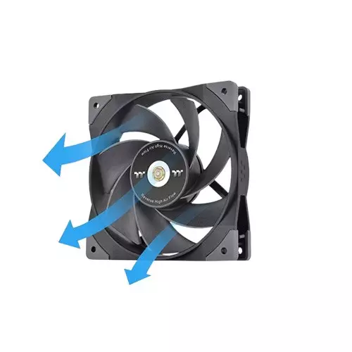 Thermaltake SWAFAN GT12 PC Single Fan Pack TT Premium Edition Black Cooling Fan - 2