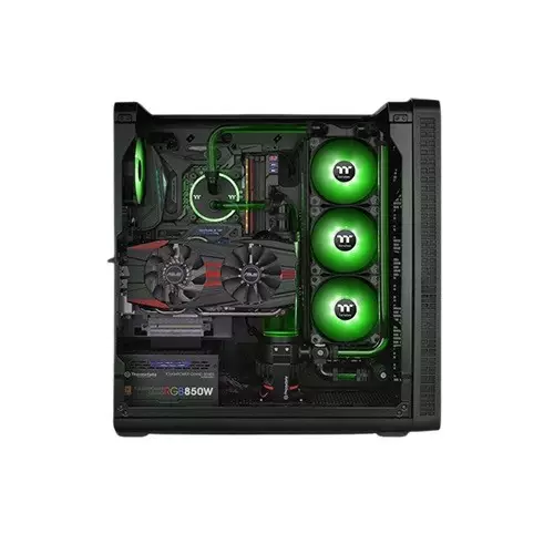 Thermaltake Pure A14 Radiator 140mm Single Fan Pack Green Cooling Fan - 3