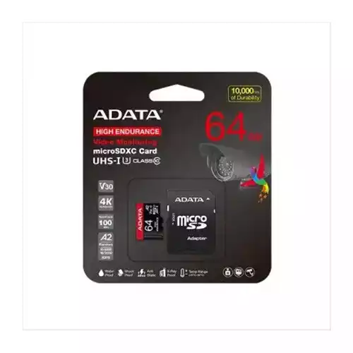 ADATA 64GB UHS-I Class 10 High-Endurance microSDXC Memory Card