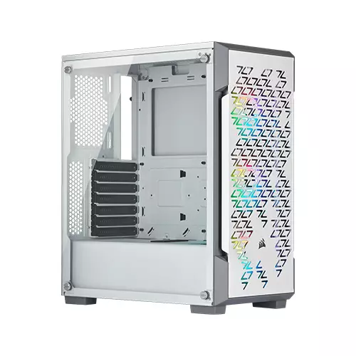 CORSAIR iCUE 220T RGB Airflow Tempered Glass Mid-Tower Smart Case (White)