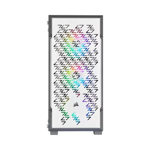CORSAIR iCUE 220T RGB Airflow Tempered Glass Mid-Tower Smart Case (White)-gallery-2