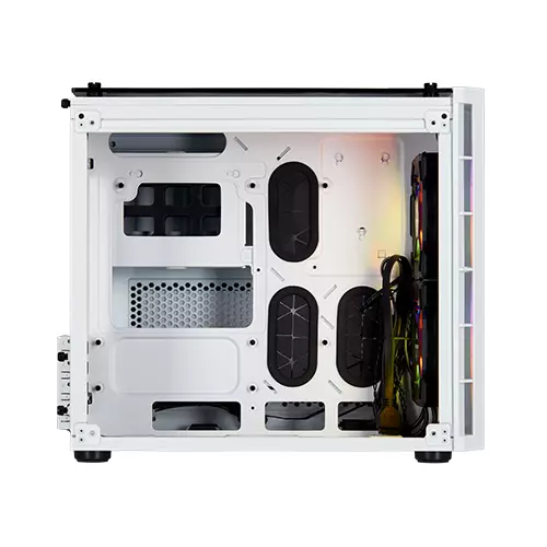 Corsair Crystal Series 280X RGB Tempered Glass Micro ATX Case (White)-gallery-2