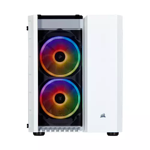 Corsair Crystal Series 280X RGB Tempered Glass Micro ATX Case (White)-gallery-1