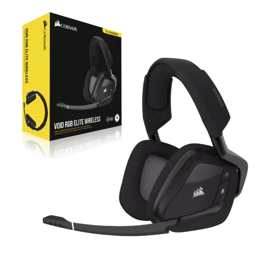 Corsair VOID RGB Elite Wireless Premium 7.1 Surround Sound Gaming Headset (Carbon)