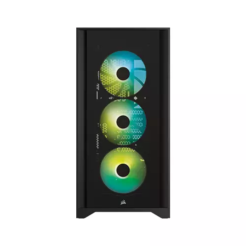 Corsair iCUE 4000X RGB Tempered Glass Mid-Tower ATX Case — Black - 1
