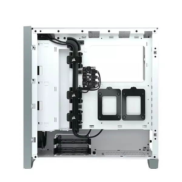 Corsair iCUE 4000X RGB Tempered Glass Mid-Tower ATX Case — White - 2