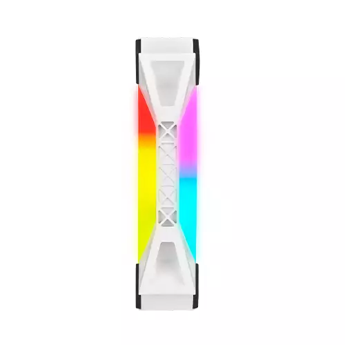 Corsair iCUE QL120 RGB 120mm PWM White Triple Case Fan with Lighting Node Core-3