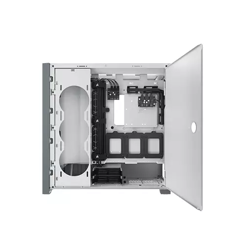 Corsair iCUE 5000X RGB Tempered Glass Mid-Tower Smart Case (White) - 3