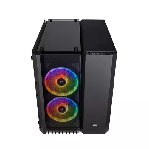 Corsair Crystal Series 280X RGB Tempered Glass Micro ATX Case (Black) - 2