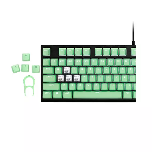 Corsair PBT Double-Shot Pro Keycap Mod Kit - Mint Green-2