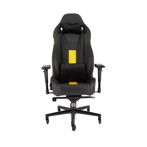 CORSAIR T2 ROAD WARRIOR GAMING CHAIR (BLACK-Yellow)-gallery-2