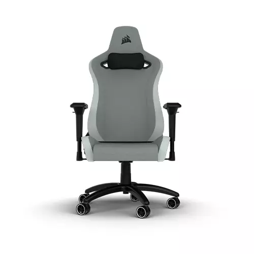 CORSAIR TC200 Plush Leatherette GAMING CHAIR (Light Grey-White)