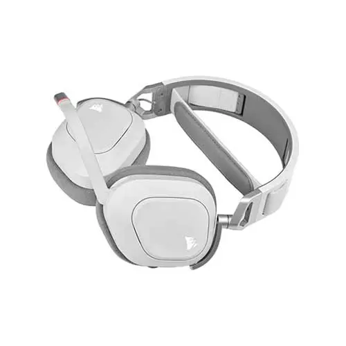 CORSAIR HS80 RGB WIRELESS SPATIAL AUDIO PREMIUM GAMING HEADSET (WHITE) - 2