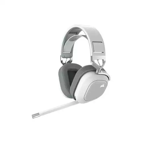 CORSAIR HS80 RGB WIRELESS SPATIAL AUDIO PREMIUM GAMING HEADSET (WHITE)