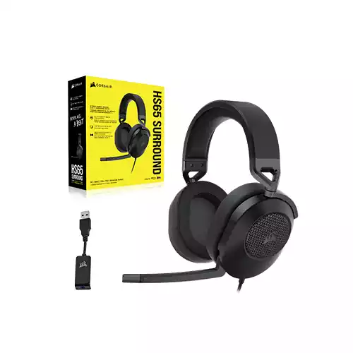 CORSAIR HS65 SURROUND WIRED GAMING HEADSET - CARBON (AP)