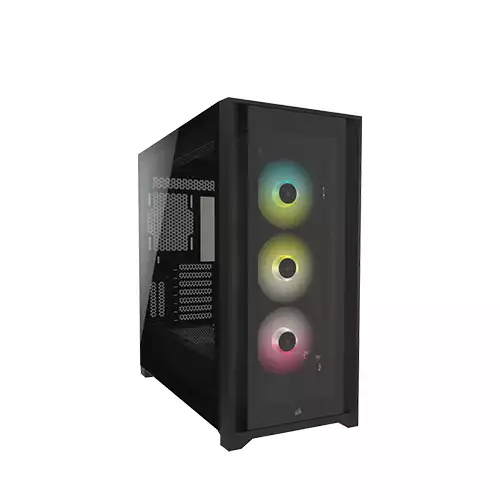 CORSAIR ICUE 5000X RGB MID-TOWER TEMPERED GLASS DESKTOP CASE - BLACK