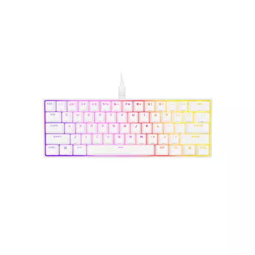 CORSAIR K65 RGB MINI 60% CHERRY MX MECHANICAL GAMING KEYBOARD RED-WHITE