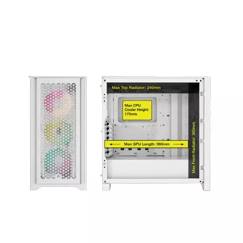 CORSAIR ICUE 4000D RGB AIRFLOW MID-TOWER CASE - 2