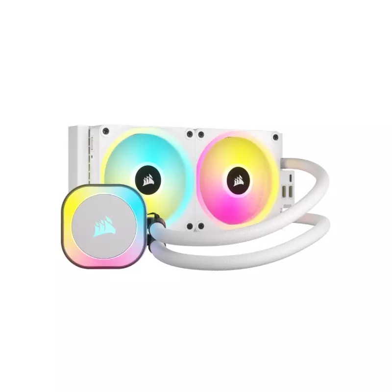 CORSAIR ICUE LINK H100I RGB ALL IN ONE LIQUID CPU COOLER (WHITE)