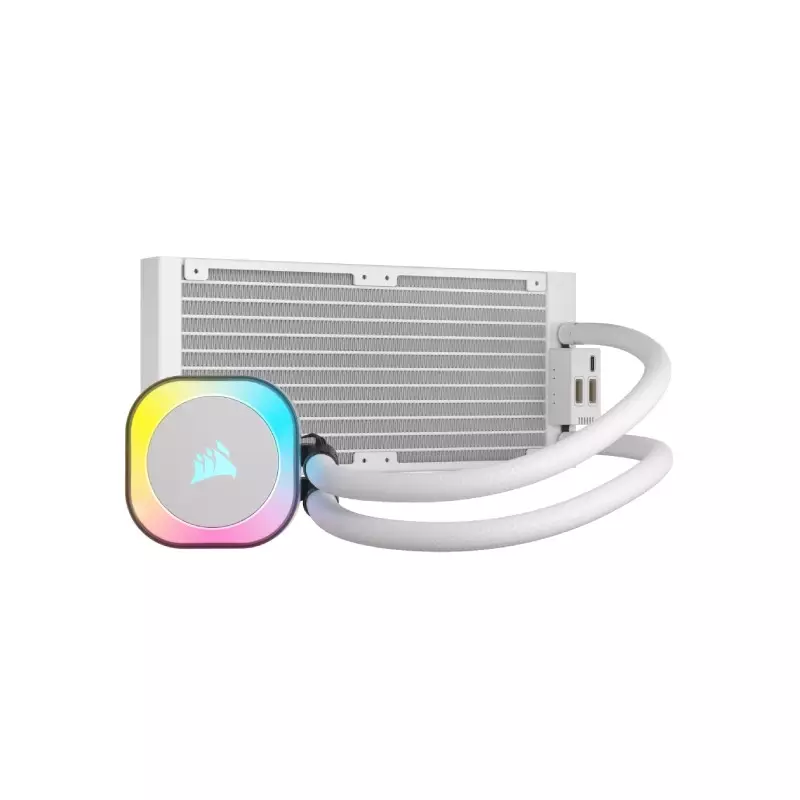 CORSAIR ICUE LINK H100I RGB ALL IN ONE LIQUID CPU COOLER (WHITE)-gallery-1