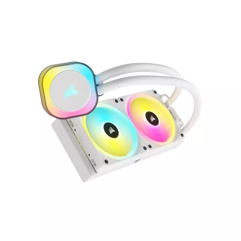 CORSAIR ICUE LINK H100I RGB ALL IN ONE LIQUID CPU COOLER (WHITE)-gallery-2