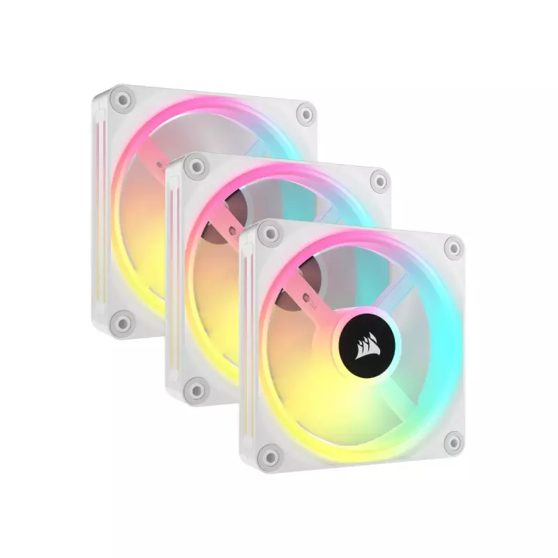 CORSAIR ICUE LINK QX120 RGB 120MM PWM WHITE TRIPLE CASE FANS