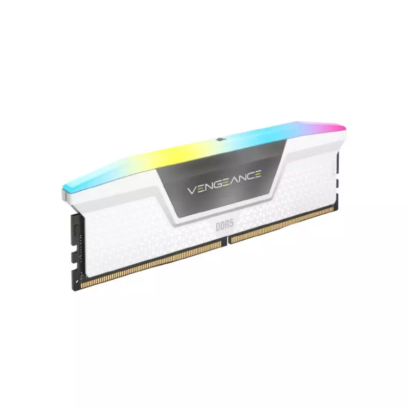 CORSAIR VENGEANCE RGB 32GB (2x16GB) 6000MHZ DDR5 DESKTOP RAM (WHITE) - 1