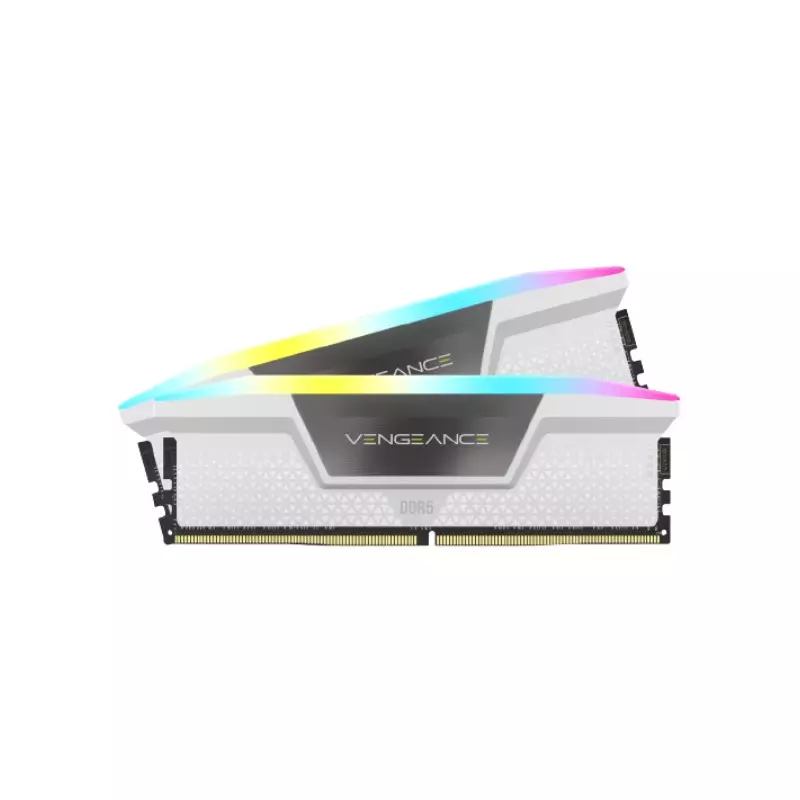 CORSAIR VENGEANCE RGB 32GB (2x16GB) 6000MHZ DDR5 DESKTOP RAM (WHITE) - 2