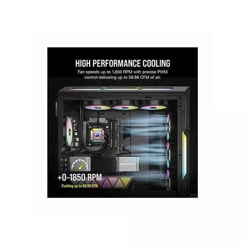 CORSAIR ICUE AR120 Digital ARGB PWM 120mm Black Single Case Fan-gallery-2