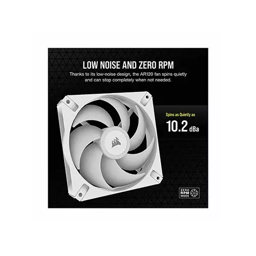 CORSAIR ICUE AR120 Digital ARGB PWM 120mm White Single Case Fan-gallery-1