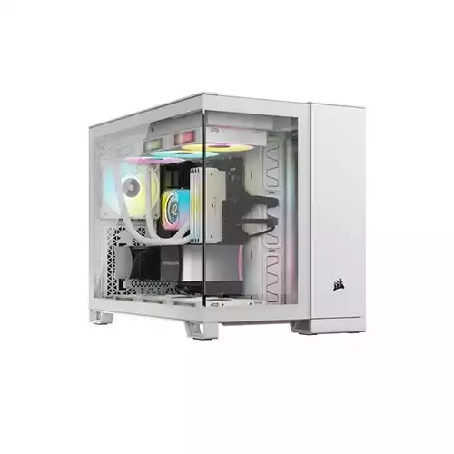 Corsair 2500X White Mid-Tower ATX Dual Chamber High Airflow Tempered Glass Smart Case