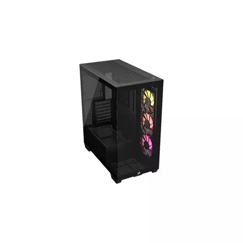Corsair 3500X ARGB Mid-Tower Desktop Case (Black)-gallery-1