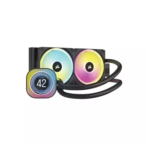 Corsair iCUE LINK H100i LCD Liquid CPU Cooler (Black)