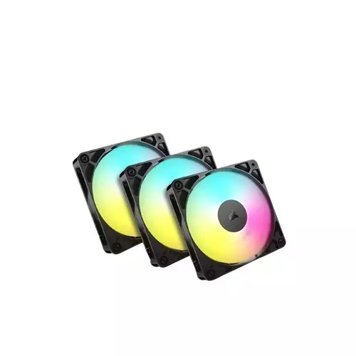 Corsair RS120 ARGB 120mm Triple Pack PWM Fans (Black)-gallery-2