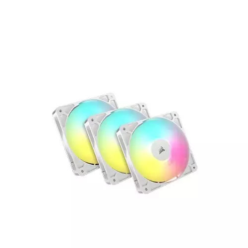 Corsair RS120 ARGB 120mm PWM Fans Triple Pack (White)-gallery-1