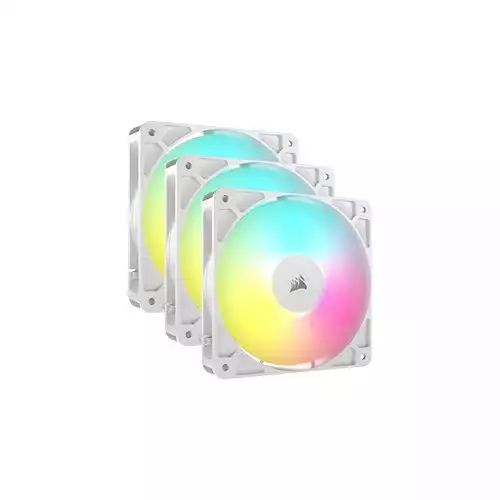 Corsair RS120 ARGB 120mm PWM Fans Triple Pack (White)