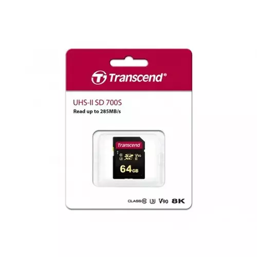 Transcend SDC700S 64GB SDXC Class3 UHS-II SD Memory Card - 1